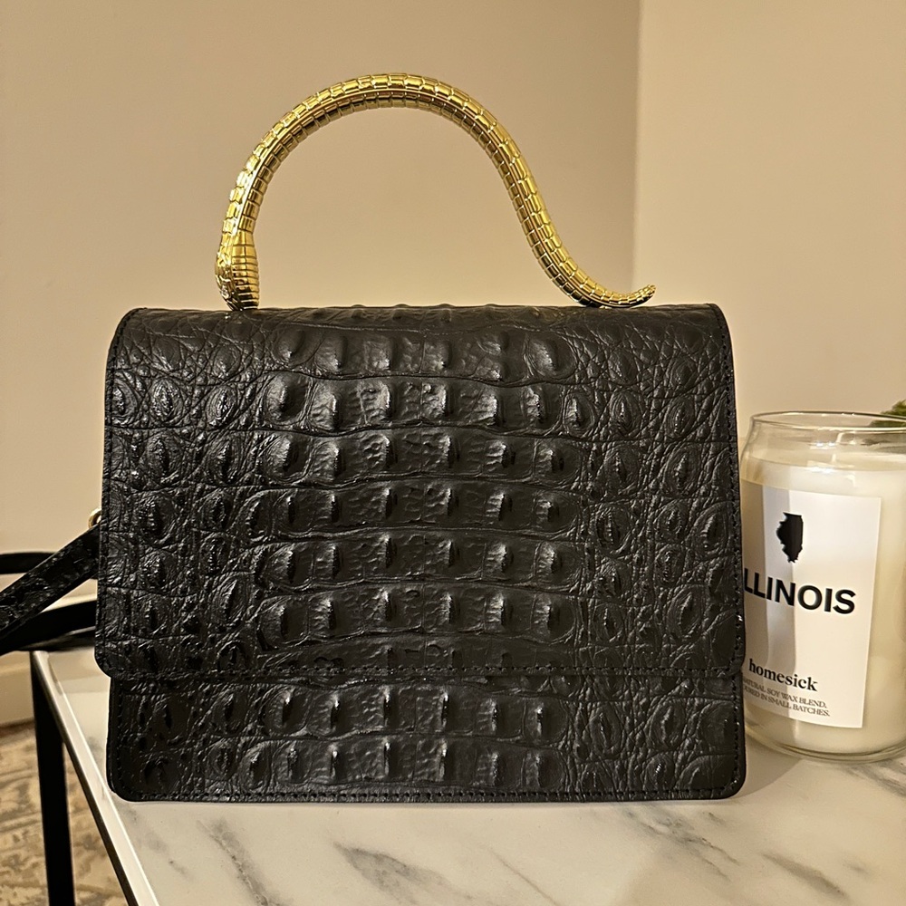 House of Harlow 1960 Croc Crossbody Bag